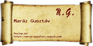 Maráz Gusztáv névjegykártya