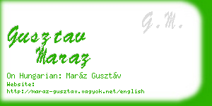 gusztav maraz business card